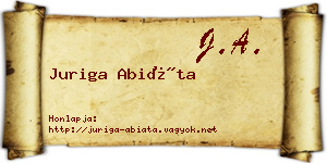 Juriga Abiáta névjegykártya